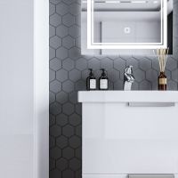 Тумба под раковину Бриклаер Хелена 60 подвесная Высокий белый глянец арт-4627125416354 — фото 5, Тумбы под раковину