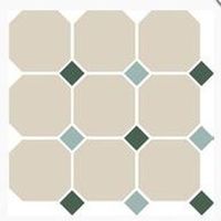 Керамогранит Top Cer Octagon New 4416 OCT18+13-B White OCTAGON 16/Green 18 + Turquoise 13 Dots 30х30 см — фото 1, Керамическая плитка