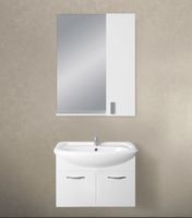 Зеркало со шкафом 1MarKa Вита 65 Белый глянцевый — фото 2, Зеркальные шкафы в ванную