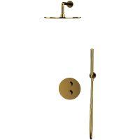 Душевая система Whitecross Y gold YSET08GL с термостатом Золото — фото 2, Душевое оборудование. Душевая программа