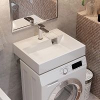 Раковина Paola Juno 60x50 на стиральную машину Белая глянцевая — фото 4, Раковины