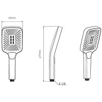 Душевая система Vincea Inspire VSFW-321MT1RMB с термостатом Черная матовая — фото 13, Встраиваемые душевые комплекты