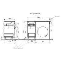 Тумба с раковиной Эстет Dallas Luxe 100 L ФР-00002315 Белая — фото 8, Тумбы с раковиной