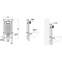 Инсталляция WeltWasser WW Marberg 507 SE BL 10000011216 для унитаза с Черной матовой клавишей смыва — фото 6, Инсталляции для унитазов