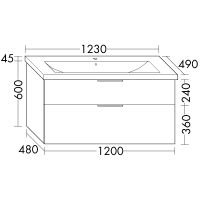Товар: Тумба с раковиной Burgbad Eqio 120 SEYQ123F2009C0001*1 подвесная Белая глянцевая - фото 4 Тумба с раковиной Burgbad Eqio 120 SEYQ123F2009C0001*1 подвесная Белая глянцевая — фото 4, Мебель для ванной