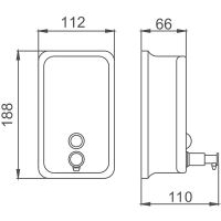 Дозатор для жидкого мыла Haiba HB402 Хром — фото 2, Диспенсеры для жидкого мыла