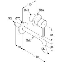 Смеситель для раковины Kludi Nova Fonte Pura 202445315 Белый матовый — фото 2, Смесители для раковины