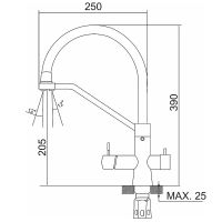 Смеситель для кухни Ростовская Мануфактура Сантехники SUS127GY-016F-015 Нержавеющая сталь Серый — фото 5, Смесители