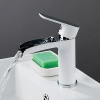 Смеситель для раковины Gappo G48 G1048-8 Белый Хром — фото 4, Смесители