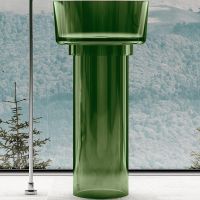 Раковина Abber Kristall 45 AT2702Emerald-H Зеленая — фото 1, Раковины напольные