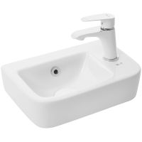 Раковина WeltWasser Aisbach 10100 R 37 10000004591 Белый глянец — фото 1, Мини-раковины