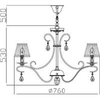 Люстра Maytoni Elegant Brionia ARM172-08-G Белая Бежевая — фото 7, Люстры