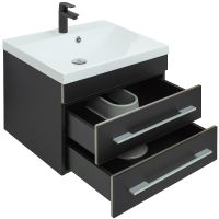 Товар: Тумба с раковиной Aquanet Верона 58 287644 подвесная Черная матовая - фото 2 Тумба с раковиной Aquanet Верона 58 287644 подвесная Черная матовая — фото 2, Мебель для ванной