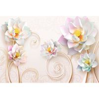 Фотообои Divino T-281 Фактура фреска Винил на флизелине (4*2,7) Разноцветный, Цветы — фото 2, Обои для стен