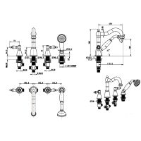 Товар: Смеситель на борт ванны Boheme Tradizionale Oro 395 Золото - фото 2 Смеситель на борт ванны Boheme Tradizionale Oro 395 Золото — фото 2, Смесители