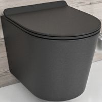 Унитаз beWash Aldo BKWHR101480 подвесной Черный матовый с сиденьем Микролифт — фото 1, Унитазы