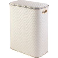 Товар: Корзина для белья Geralis CLG-B Ромб Бежевая светлая, кант Золото, стандартная - фото 1 Корзина для белья Geralis CLG-B Ромб Бежевая светлая, кант Золото, стандартная — фото 1, Корзины для белья