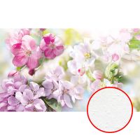 Фреска Ortograf Цветы 3041 Фактура бархат FX Флизелин (4,2*2,5) Белый/Розовый/Зеленый, Цветы — фото 1, Фрески