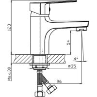Смеситель для раковины Orange Loop M26-021B Черный — фото 9, Смесители для раковины