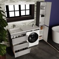 Тумба под раковину Style Line Даллас Леон 120 Люкс Plus Серая арт-СС-00002449 — фото 4, Тумбы под раковину