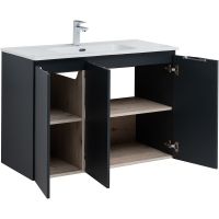 Тумба под раковину Aquanet Алвита New 100 277531 подвесная Антрацит — фото 6, Тумбы под раковину