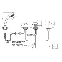 Смеситель на борт ванны Rav Slezak Dunaj Termostat DT273.5PZ с термостатом Золото — фото 2, Смесители на борт ванны