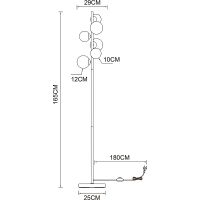 Товар: Торшер Artelamp Gemini A2243PN-6PB Янтарный Полированная медь Черный - фото 4 Торшер Artelamp Gemini A2243PN-6PB Янтарный Полированная медь Черный — фото 4, Торшеры