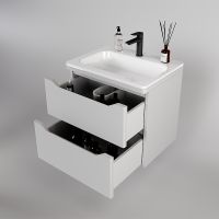 Тумба под раковину Style Line Марелла 70 Люкс Plus подвесная Белый матовый антискрейтч арт-СС-00002407 — фото 3, Тумбы под раковину