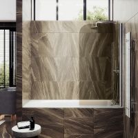 Товар: Шторка на ванну Maybah Glass MGV-611-5 600x1400 поворотная на монопетле Хром матовый стекло бронзовое - фото 1 Шторка на ванну Maybah Glass MGV-611-5 600x1400 поворотная на монопетле Хром матовый стекло бронзовое — фото 1, Неподвижные шторки для ванной