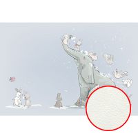 Фреска детская Ortograf Для самых маленьких 32925 Фактура флок FLK Флизелин (4*2,7) Голубой, Животные — фото 1, Фрески