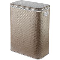 Корзина для белья Geralis RBH-B Ромб Бежевая темная, кант Хром, стандартная — фото 1, Корзины для белья