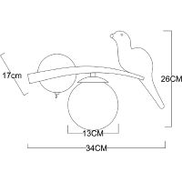 Настенный светильник Artelamp Eltanin A3422AP-1GO Золото Белый — фото 3, Светильники