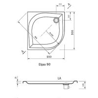 Товар: Акриловый поддон для душа Ravak Galaxy Elipso LA 90х90 A227701210 Белый - фото 3 Акриловый поддон для душа Ravak Galaxy Elipso LA 90х90 A227701210 Белый — фото 3, Акриловые душевые поддоны