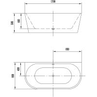 Товар: Акриловая ванна Art&Max 170х80 AM-206-1700-800 без гидромассажа - фото 3 Акриловая ванна Art&Max 170х80 AM-206-1700-800 без гидромассажа — фото 3, Ванны