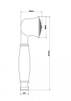 Ручной душ Cezares CZR-D1FC2-01-M Хром — фото 2, Лейки для душа