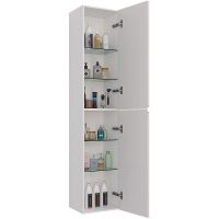 Шкаф пенал Lemark Veon 35 LM01V35P подвесной Белый глянец — фото 2, Мебель для ванной