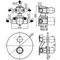 Товар: Смеситель для душа Paffoni Light LIQ019BO с термостатом Белый матовый - фото 2 Смеситель для душа Paffoni Light LIQ019BO с термостатом Белый матовый — фото 2, Смесители
