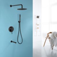 Душевая система Abber Emotion AF8817B Черная матовая — фото 2, Встраиваемые душевые комплекты