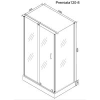 Товар: Душевой уголок Ceruttispa 120x90 Premiata В120-8 профиль Черный матовый стекло прозрачное - фото 3 Душевой уголок Ceruttispa 120x90 Premiata В120-8 профиль Черный матовый стекло прозрачное — фото 3, Прямоугольные душевые уголки