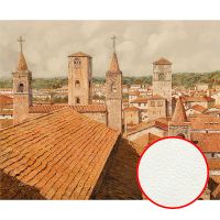 Фреска Ortograf Городской пейзаж живопись 11747 Фактура флок FLK Флизелин (3,3*2,7) Бежевый/Оранжевый, Город/Живопись арт-11747 (флок FLK) — фото 1, Фрески