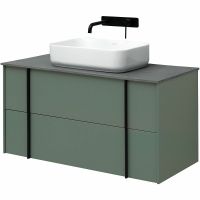 Тумба под раковину Allen Brau Reality 100 1.32007.CGM подвесная Олива матовая — фото 6, Тумбы под раковину