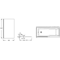 Товар: Шторка на ванну Jacob Delafon Struktura 80х140 E6D042-BL профиль Черный стекло прозрачное - фото 3 Шторка на ванну Jacob Delafon Struktura 80х140 E6D042-BL профиль Черный стекло прозрачное — фото 3, Неподвижные шторки для ванной