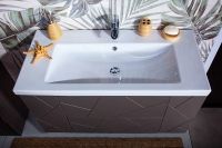 Товар: Тумба под раковину Бриклаер Кристалл 100 4627125414565 подвесная Софт Графит Ясень Анкор темный - фото 8 Тумба под раковину Бриклаер Кристалл 100 4627125414565 подвесная Софт Графит Ясень Анкор темный — фото 8, Мебель для ванной