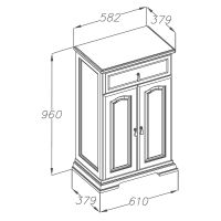 Товар: Комод Opadiris Риспекто 60 00-00006521 Слоновая кость - фото 4 Комод Opadiris Риспекто 60 00-00006521 Слоновая кость — фото 4, Мебель для ванной