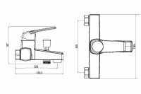 Смеситель для ванны Orange OneLife P02-100b Черный — фото 9, Смеситель для ванны