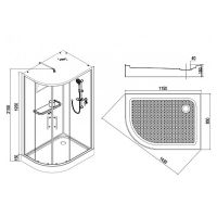 Товар: Душевая кабина Esbano ES-115CR 115x85 R ESKB115CRR без гидромассажа - фото 21 Душевая кабина Esbano ES-115CR 115x85 R ESKB115CRR без гидромассажа — фото 21, Душевые кабины