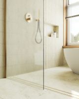 Товар: Душевая перегородка Maybah Glass MGD-706-3ш 690x1950 в широком профиле Золото стекло сатиновое - фото 6 Душевая перегородка Maybah Glass MGD-706-3ш 690x1950 в широком профиле Золото стекло сатиновое — фото 6, Душевые перегородки