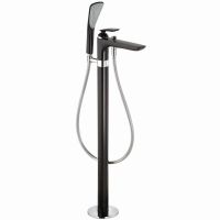 Смеситель для ванны Kludi Balance 525908775 Черный Хром — фото 1, Смесители напольные