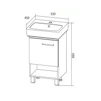 Товар: Тумба под раковину 1MarKa Tera 55 У76059 Белая глянцевая - фото 4 Тумба под раковину 1MarKa Tera 55 У76059 Белая глянцевая — фото 4, Тумбы под раковину