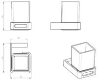 Товар: Стакан для зубных щеток Boheme Q 10944-SGM Оружейная сталь глянцевая - фото 2 Стакан для зубных щеток Boheme Q 10944-SGM Оружейная сталь глянцевая — фото 2, Мыльницы